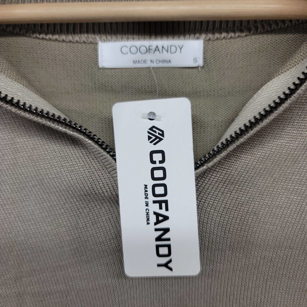 Coofandy sweater Mens Small Viscose beige‎ sweater 1/4 zip - Picture 4 of 16